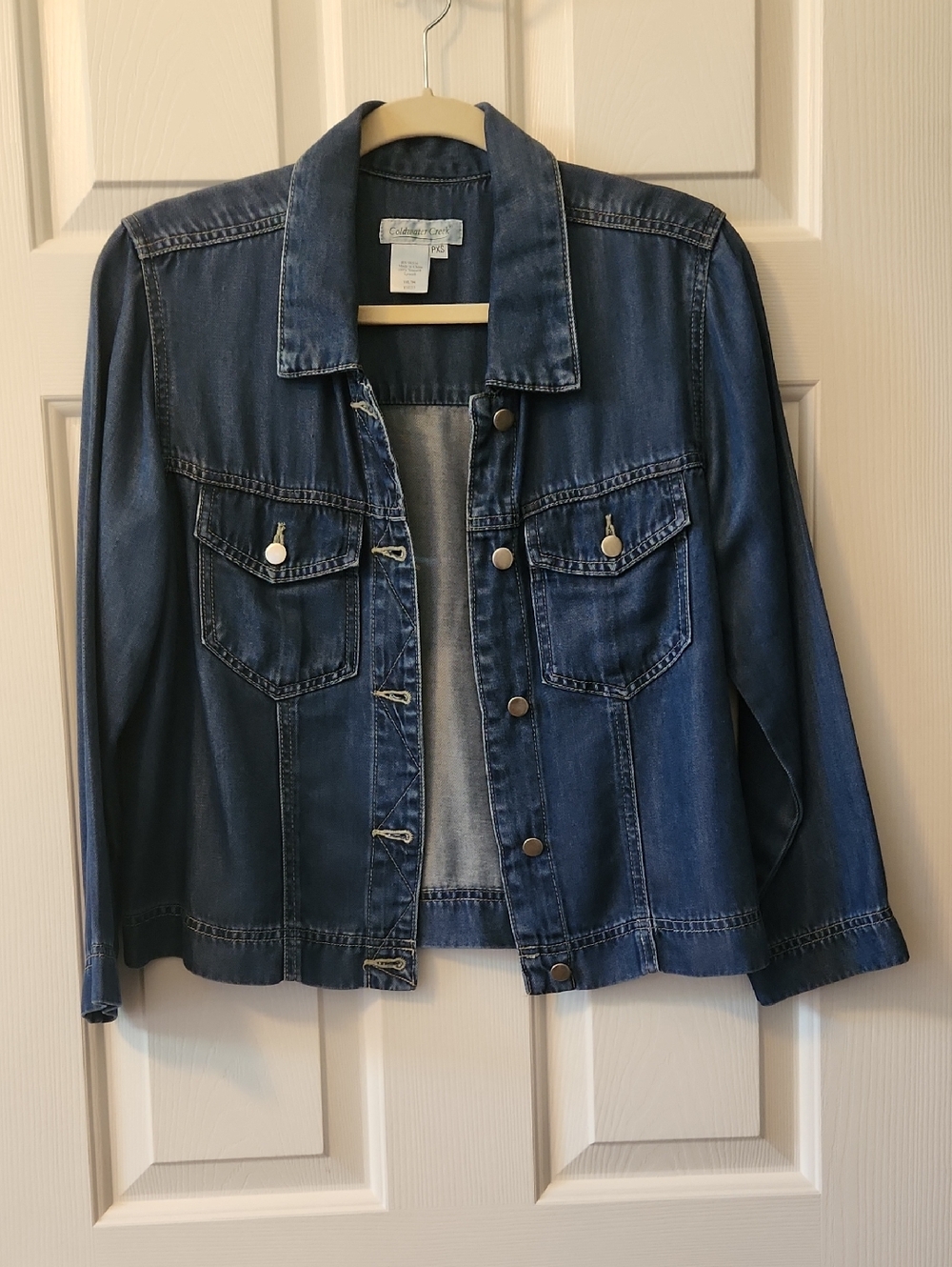 Coldwater Creek Women's Tencel Lyocell Blue Denim Jean Jacket